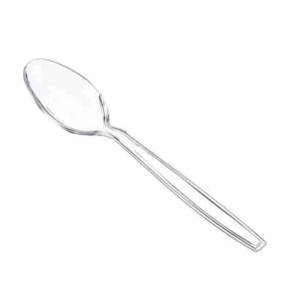 Heavy Duty Reusable Plastic (PS) Desert Spoon